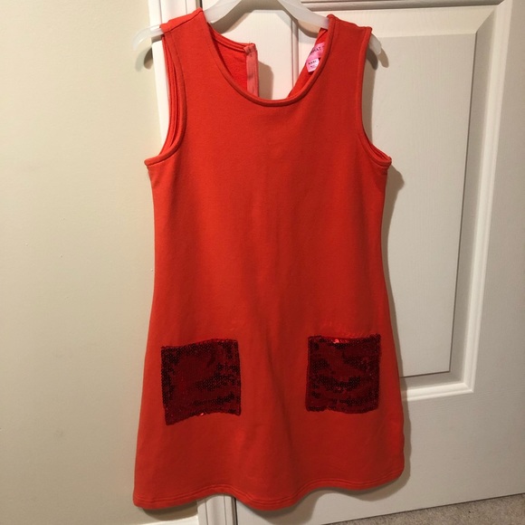 🧡Little girls orange sleeveless dress🧡 - Picture 1 of 4
